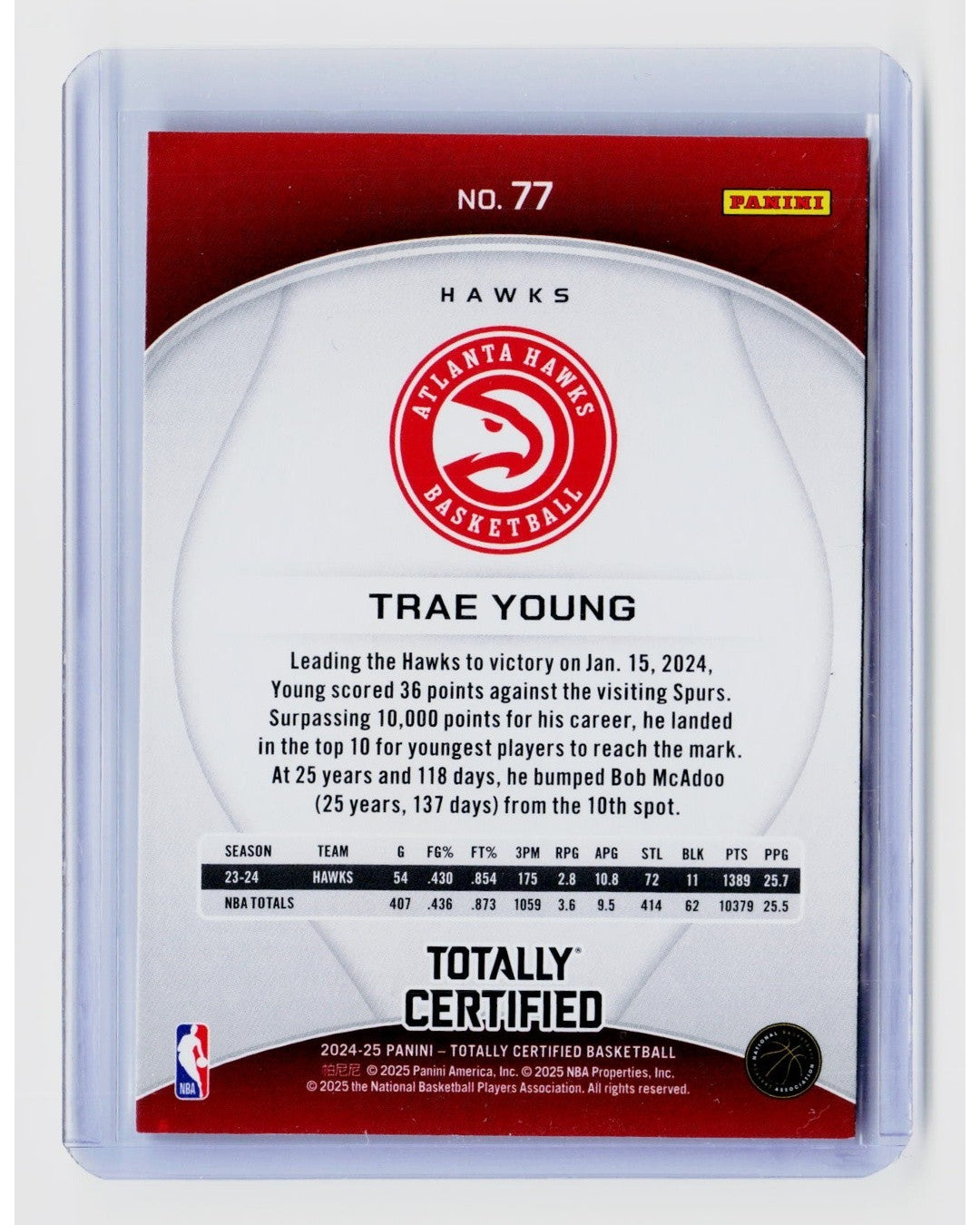 2024-25 Panini Totally Certified - Trae Young #77 Red1