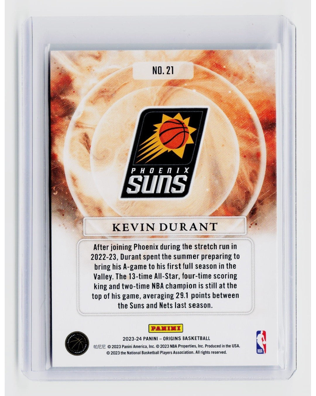 2023-24 Panini Origins Euphoria Kevin Durant #211