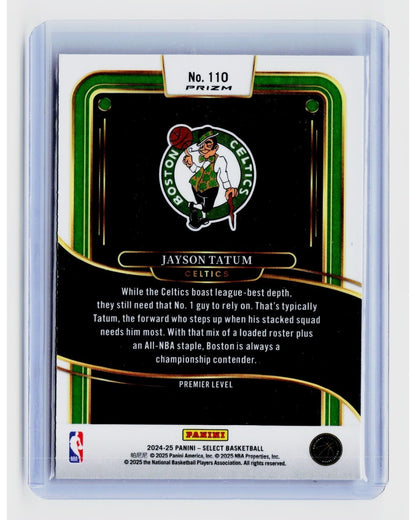 2024-25 Panini Select - Premier Level Jayson Tatum #110 Blue Cracked Ice Prizm1