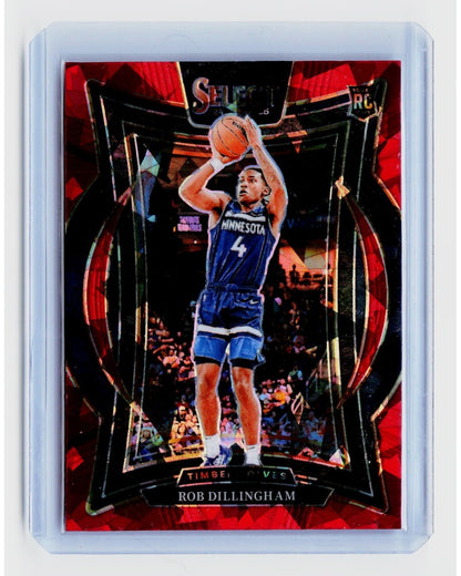 2024-25 Panini Select - Concourse Robert Dillingham Red Cracked Ice Prizm (RC)0