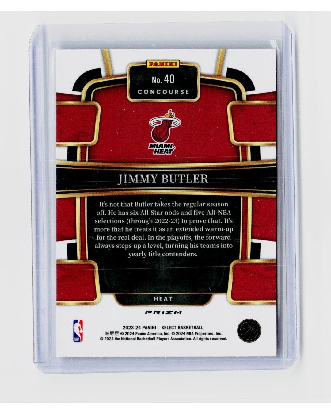 2023-24 Panini Select - Concourse Jimmy Butler #40 Scope Prizm1