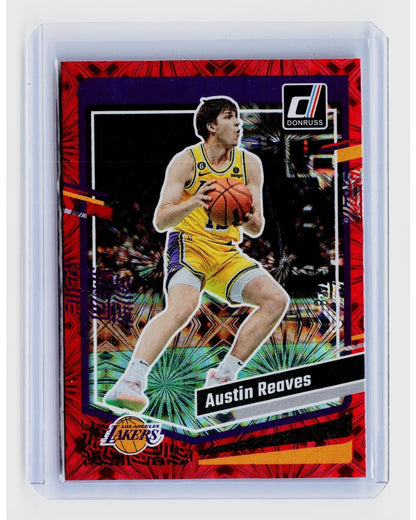 2023-24 Panini Donruss International Austin Reaves #18 Red & Gold Laser0
