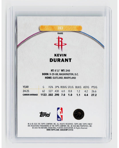2025-26 Topps Finest - Rare Kevin Durant #2831