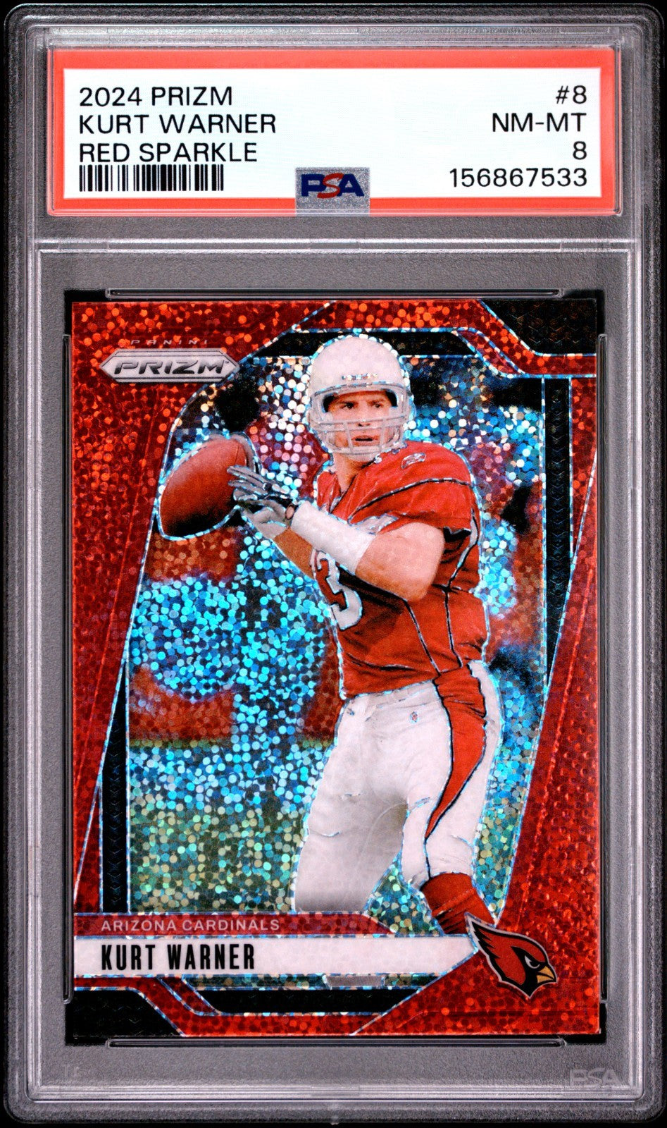 2024 Panini Prizm Kurt Warner Red Sparkle PSA 8 LOW POP SSP0