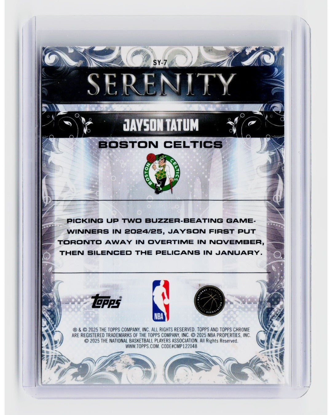2025-26 Topps Chrome - Serenity Jayson Tatum #SY-71