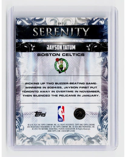 2025-26 Topps Chrome - Serenity Jayson Tatum #SY-71