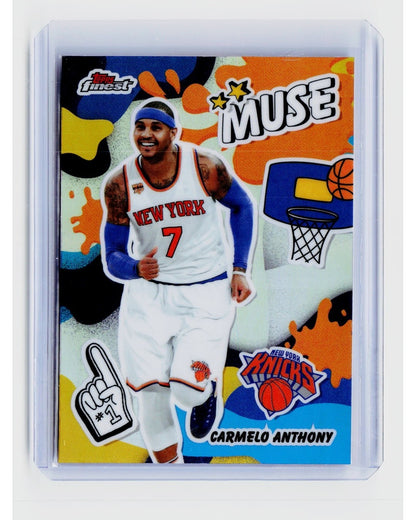 2025 26 Topps Finest   Muse Carmelo Anthony #M 7 Refractor0