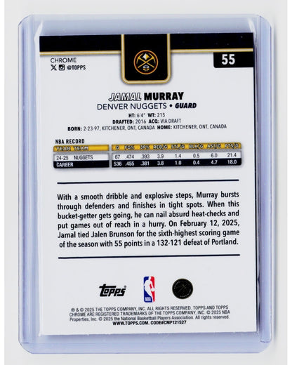 2025-26 Topps Chrome Jamal Murray #55 Skylight Refractor1