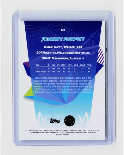2024-25 Topps Finest - Uncommon Johnny Furphy #133 X-Fractor (RC)1