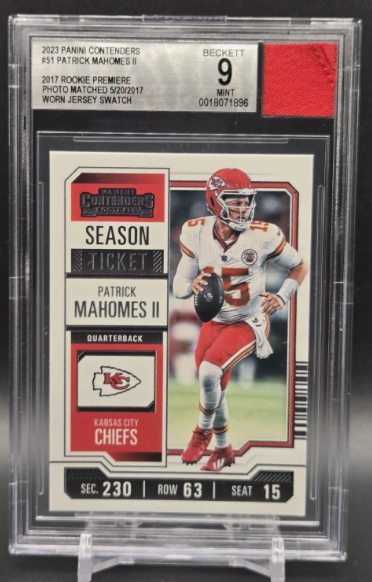 Patrick Mahomes RC Patch - Beckett Jersey Fusions BGS 9